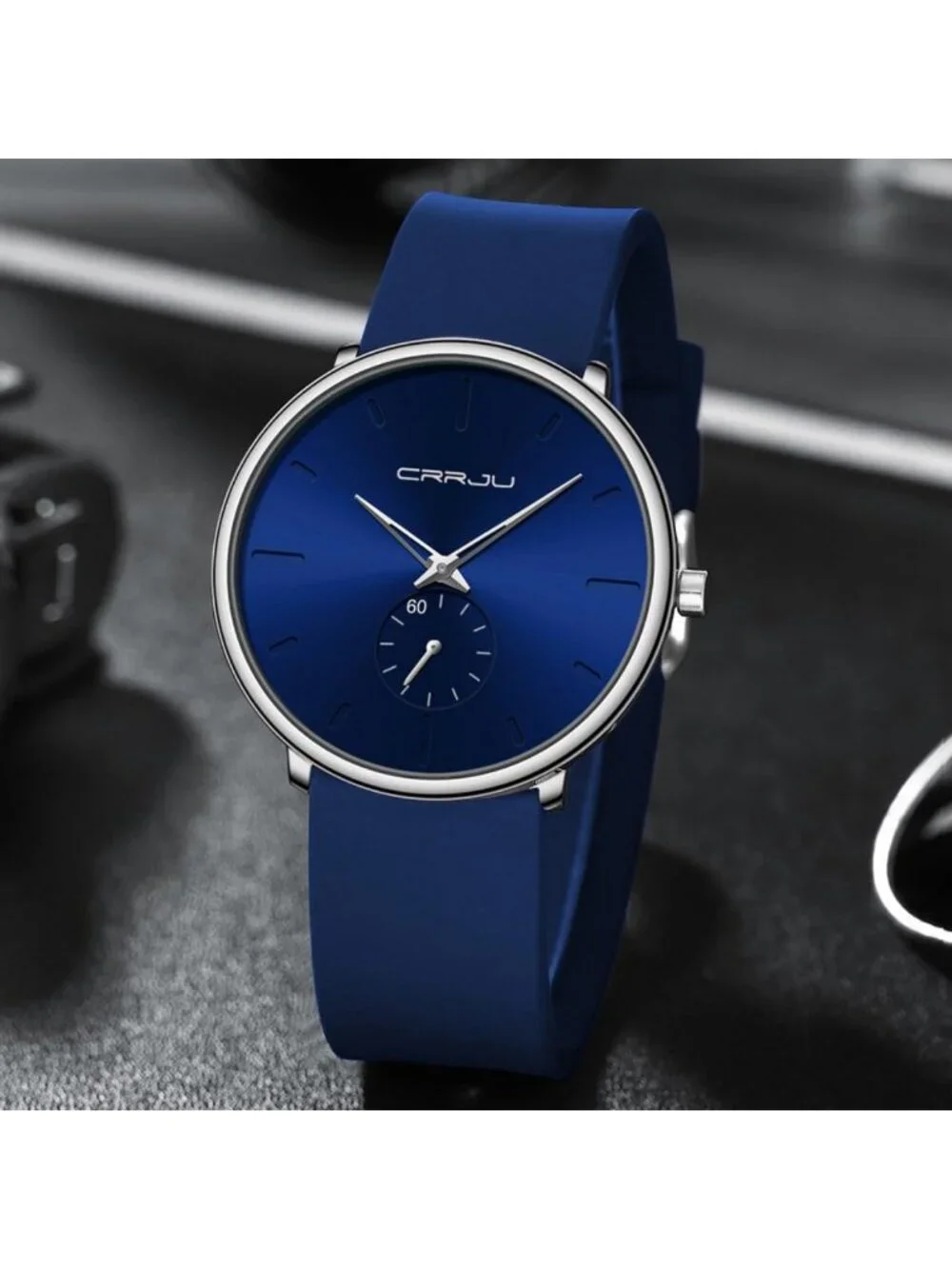 Stylish Waterproof Quartz Wristwatch for Men & Women, Ultra Thin Colorful Band
